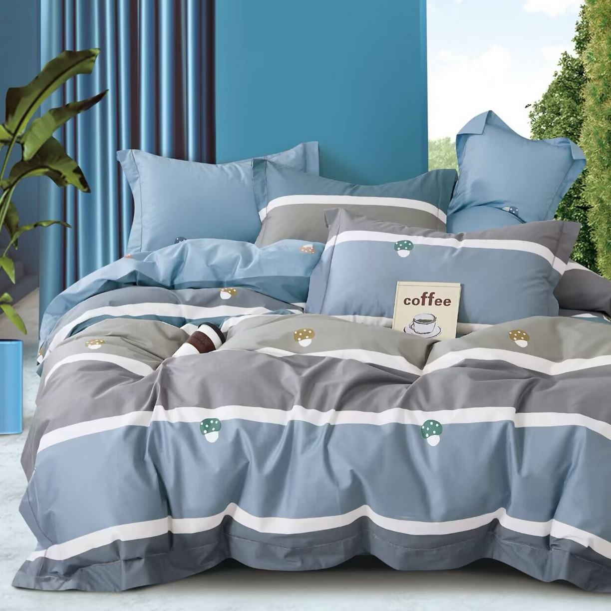 91家纺网 家纺一手货源 找家纺 （总）未来家居 JAMES KELLY （铂金凯丽）2025新款40支13376全棉印染铂金长绒棉四件套-系列5