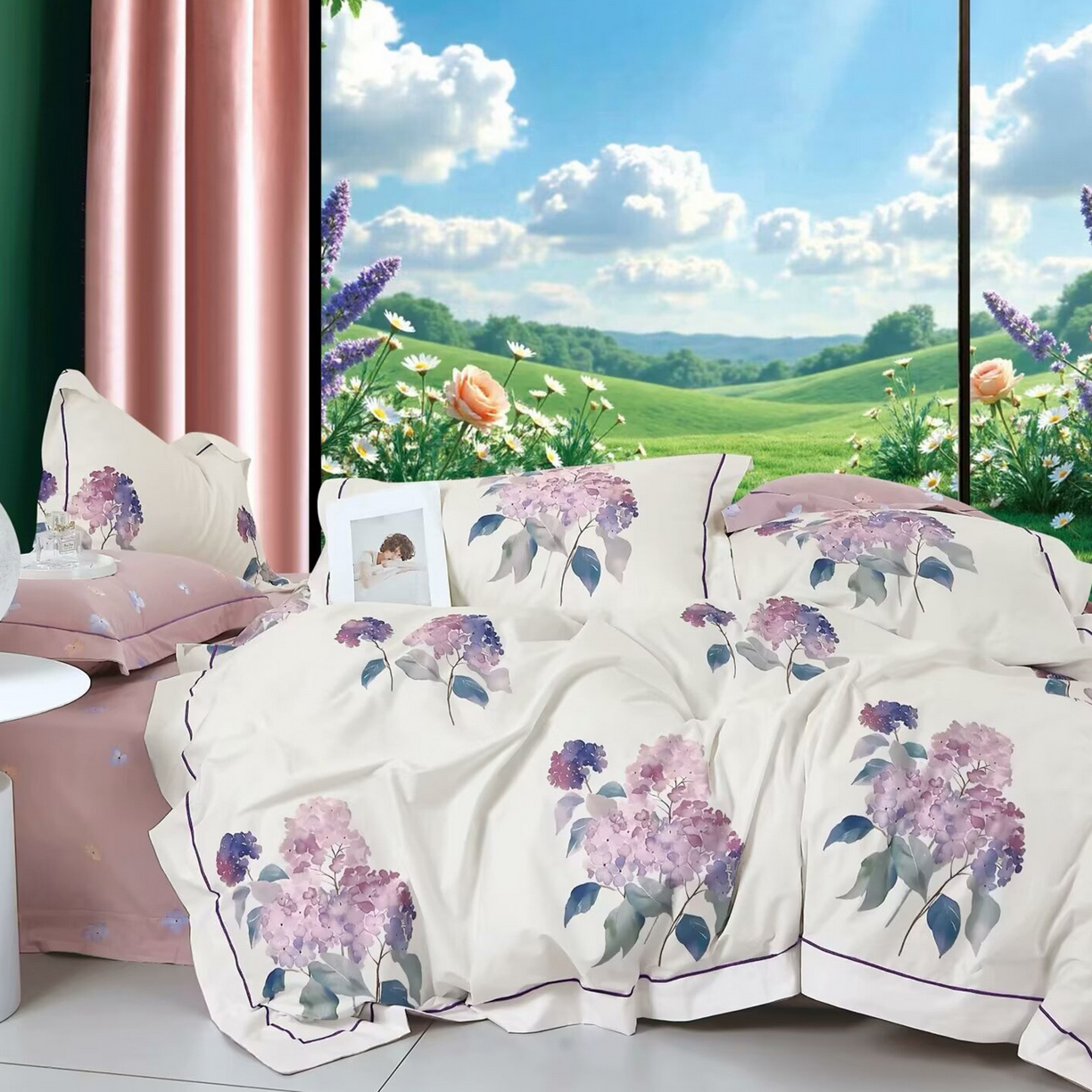 91家纺网 家纺一手货源 找家纺 （总）未来家居 JAMES KELLY （铂金凯丽）2025新款40支13376全棉印染铂金长绒棉四件套-系列5