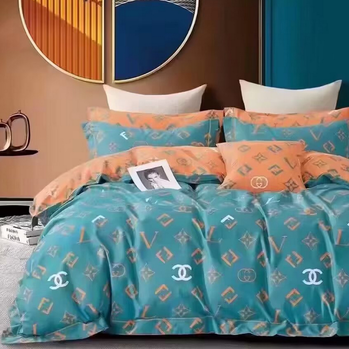 91家纺网 家纺一手货源 找家纺 （总）未来家居 JAMES KELLY （铂金凯丽）2025新款40支13376全棉印染铂金长绒棉四件套-系列5