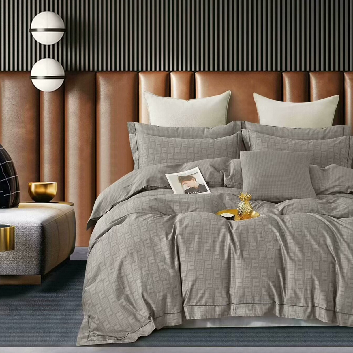 91家纺网 家纺一手货源 找家纺 （总）未来家居 JAMES KELLY （铂金凯丽）2025新款40支13376全棉印染铂金长绒棉四件套-系列5