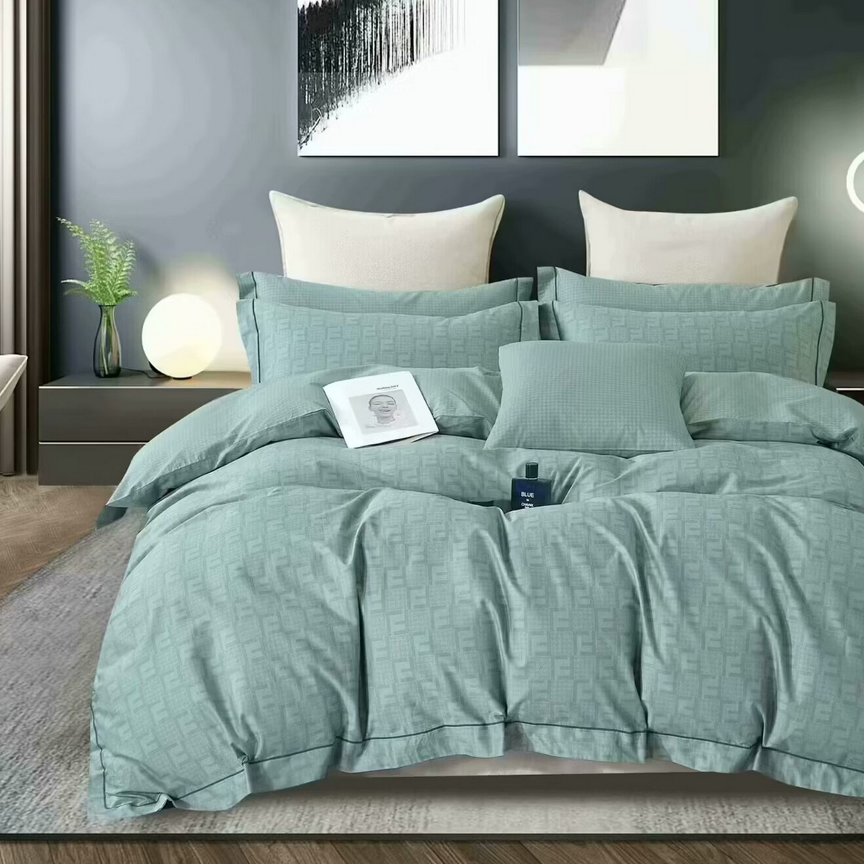 91家纺网 家纺一手货源 找家纺 （总）未来家居 JAMES KELLY （铂金凯丽）2025新款40支13376全棉印染铂金长绒棉四件套-系列5