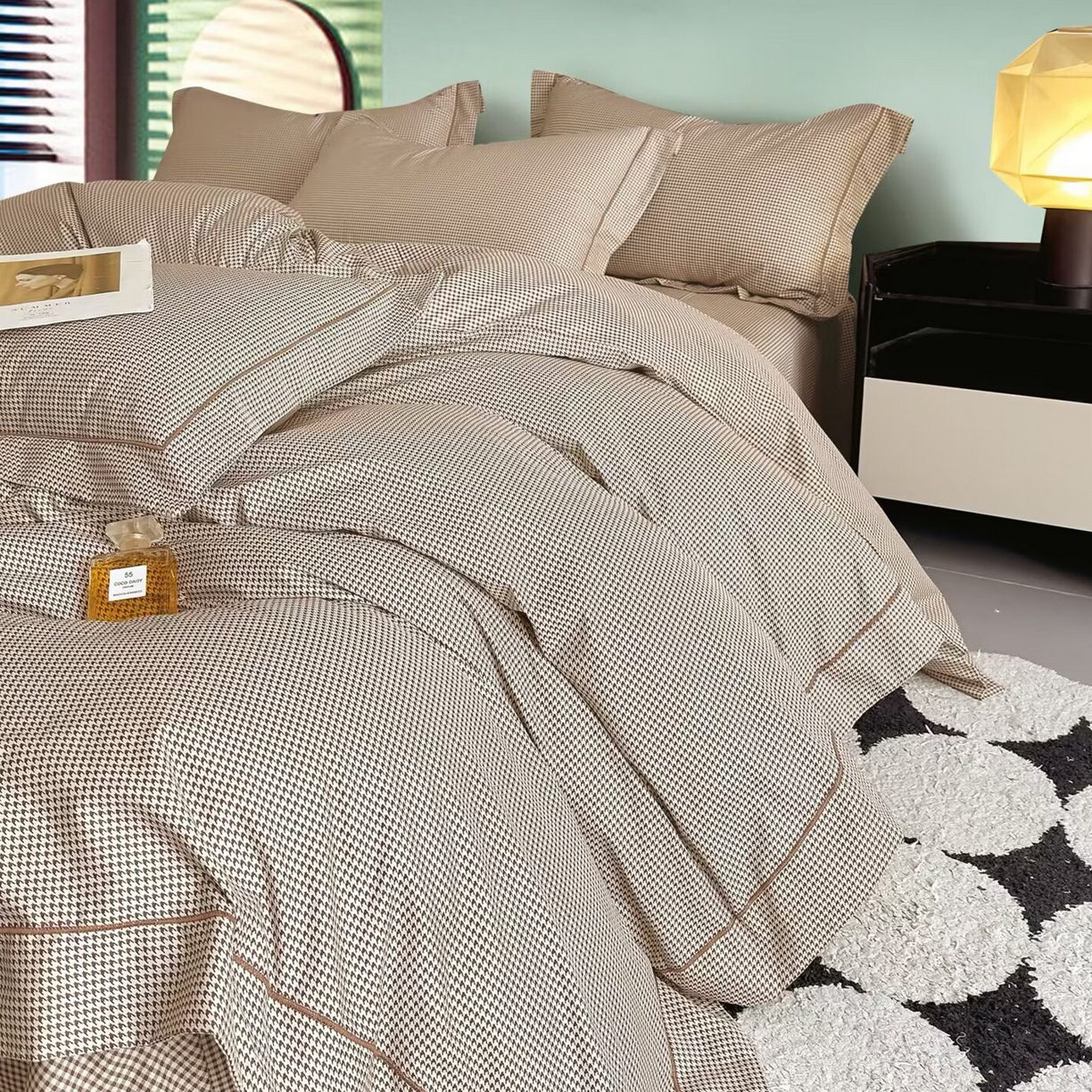 91家纺网 家纺一手货源 找家纺 （总）未来家居 JAMES KELLY （铂金凯丽）2025新款40支13376全棉印染铂金长绒棉四件套-系列5