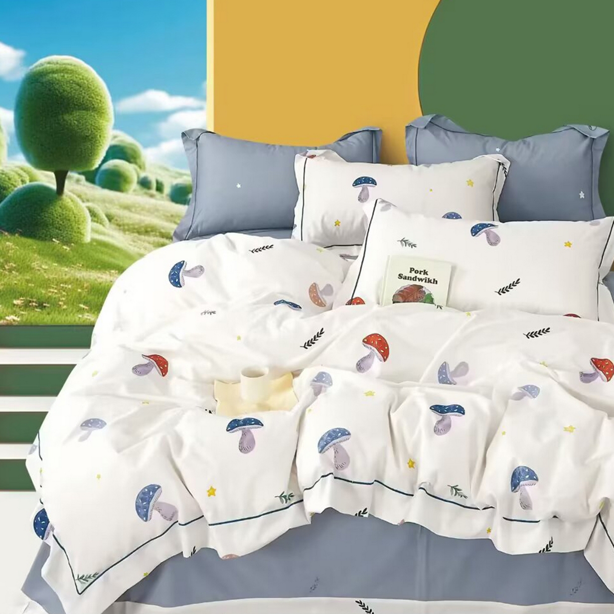 91家纺网 家纺一手货源 找家纺 （总）未来家居 JAMES KELLY （铂金凯丽）2025新款40支13376全棉印染铂金长绒棉四件套-系列5