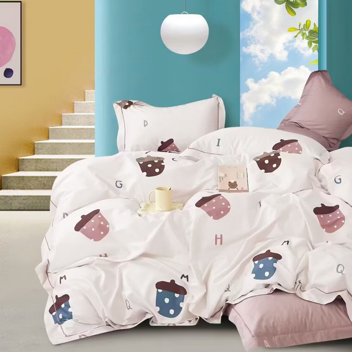 91家纺网 家纺一手货源 找家纺 （总）未来家居 JAMES KELLY （铂金凯丽）2025新款40支13376全棉印染铂金长绒棉四件套-系列5