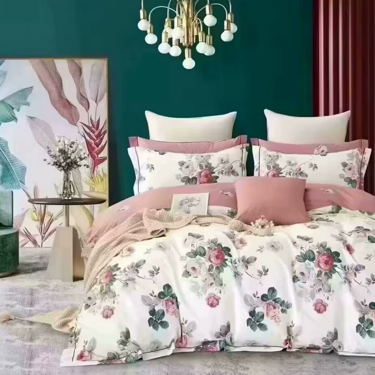 91家纺网 家纺一手货源 找家纺 （总）未来家居 JAMES KELLY （铂金凯丽）2025新款40支13376全棉印染铂金长绒棉四件套-系列5