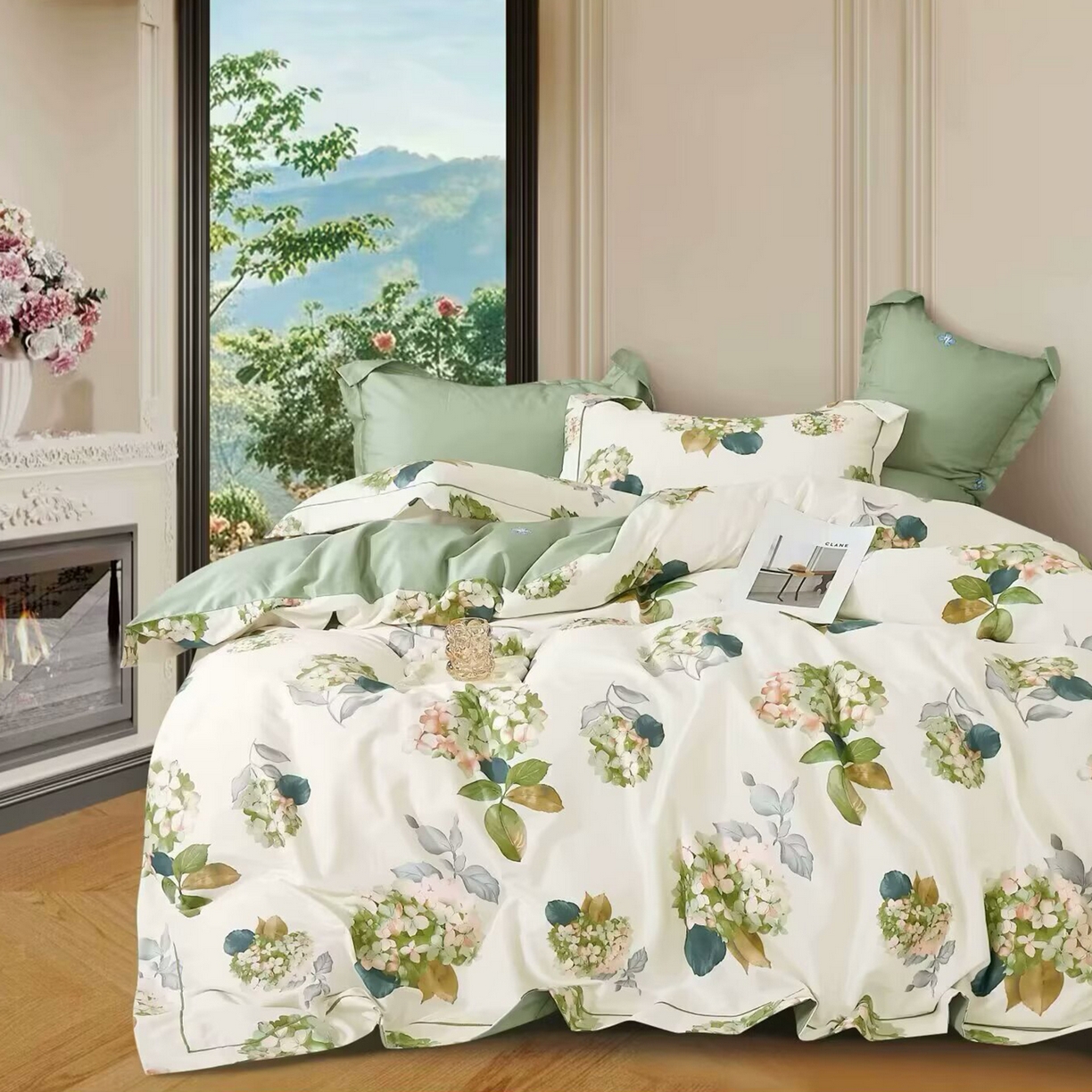 91家纺网 家纺一手货源 找家纺 （总）未来家居 JAMES KELLY （铂金凯丽）2025新款40支13376全棉印染铂金长绒棉四件套-系列5