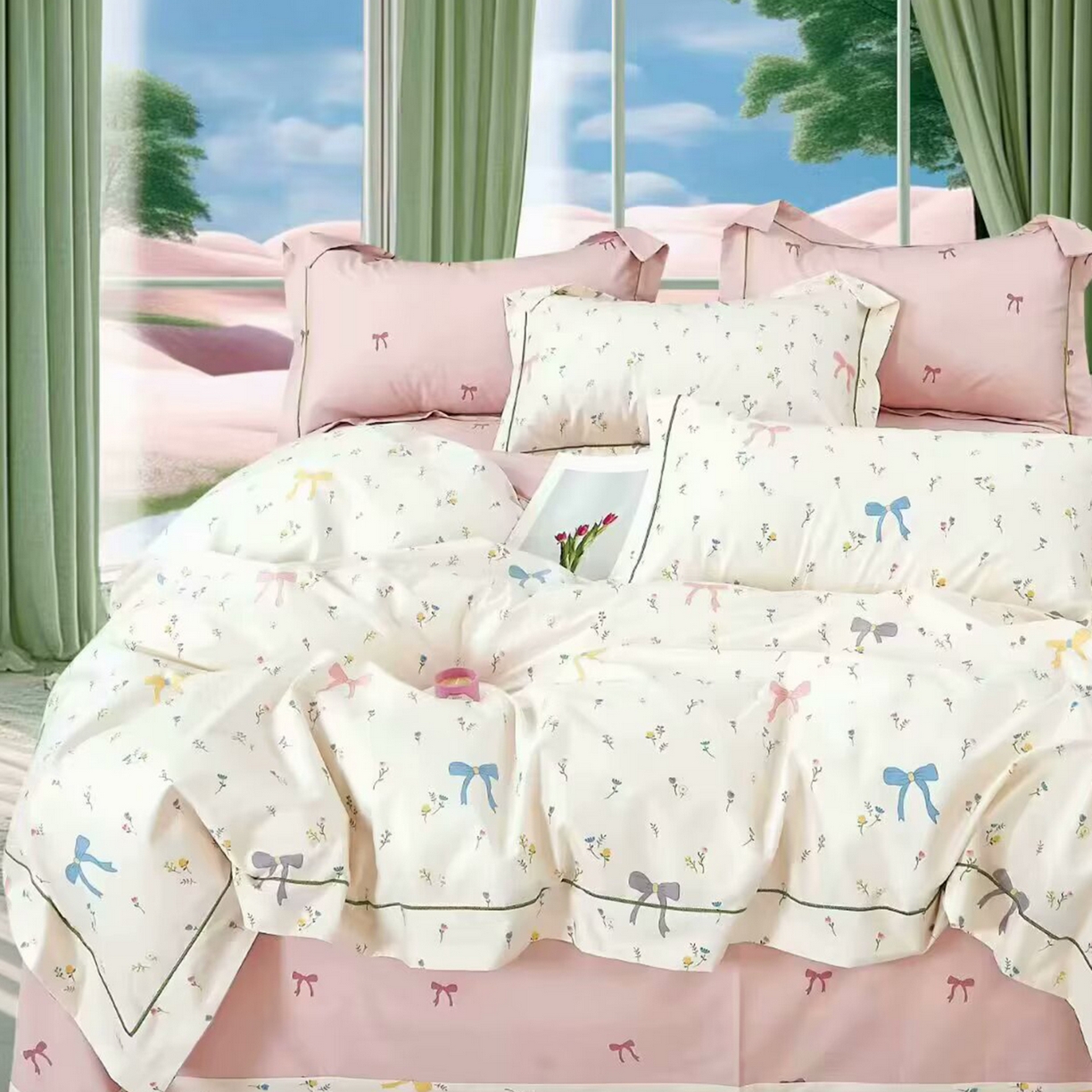 91家纺网 家纺一手货源 找家纺 （总）未来家居 JAMES KELLY （铂金凯丽）2025新款40支13376全棉印染铂金长绒棉四件套-系列5