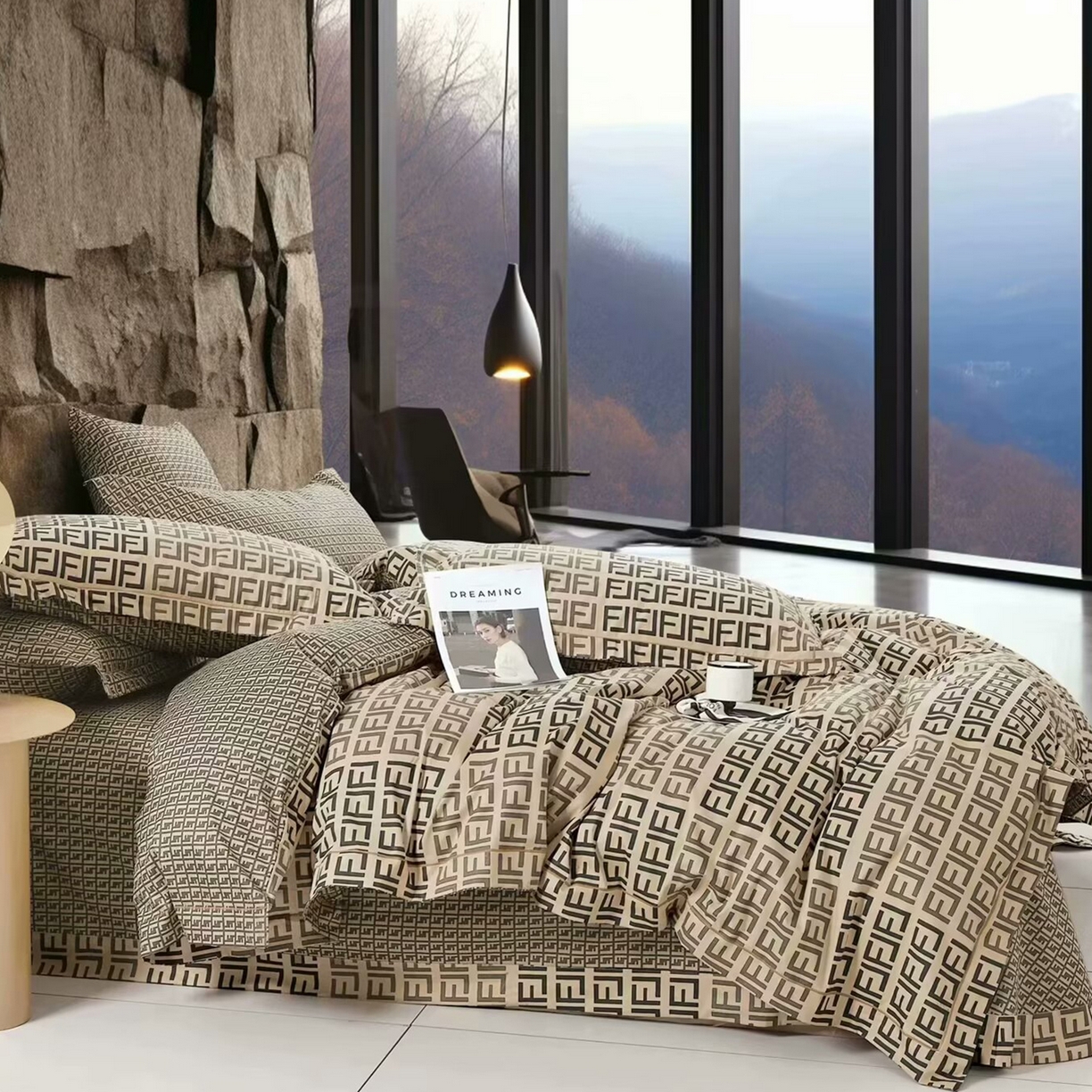 91家纺网 家纺一手货源 找家纺 （总）未来家居 JAMES KELLY （铂金凯丽）2025新款40支13376全棉印染铂金长绒棉四件套-系列5