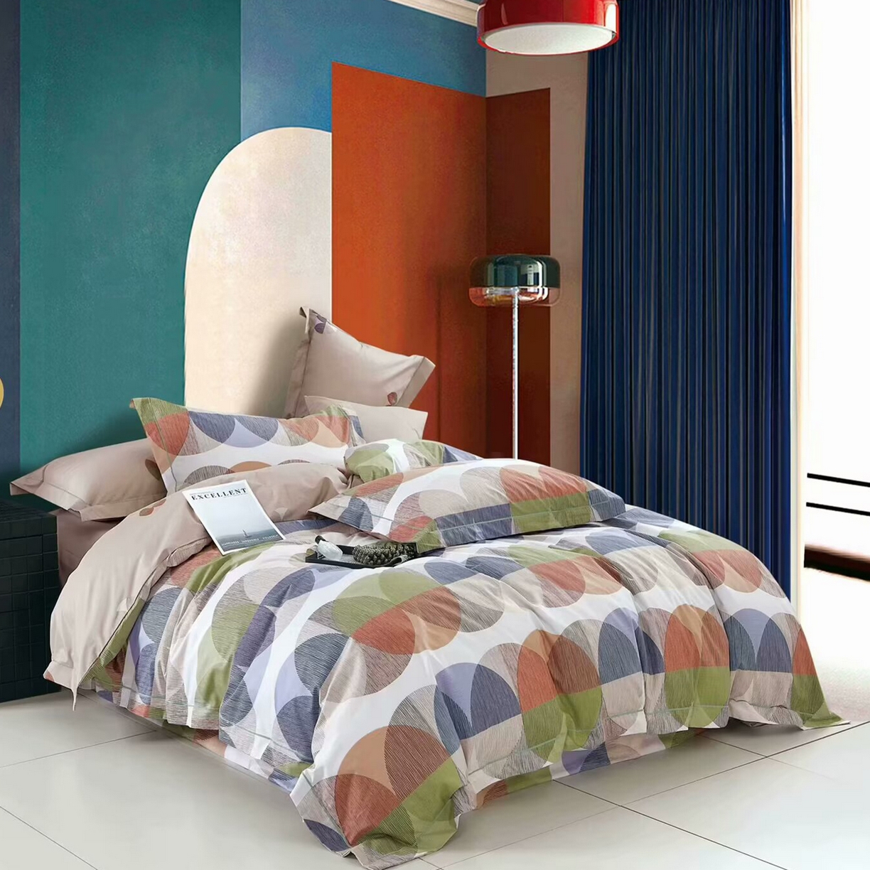 91家纺网 家纺一手货源 找家纺 （总）未来家居 JAMES KELLY （铂金凯丽）2025新款40支13376全棉印染铂金长绒棉四件套-系列5