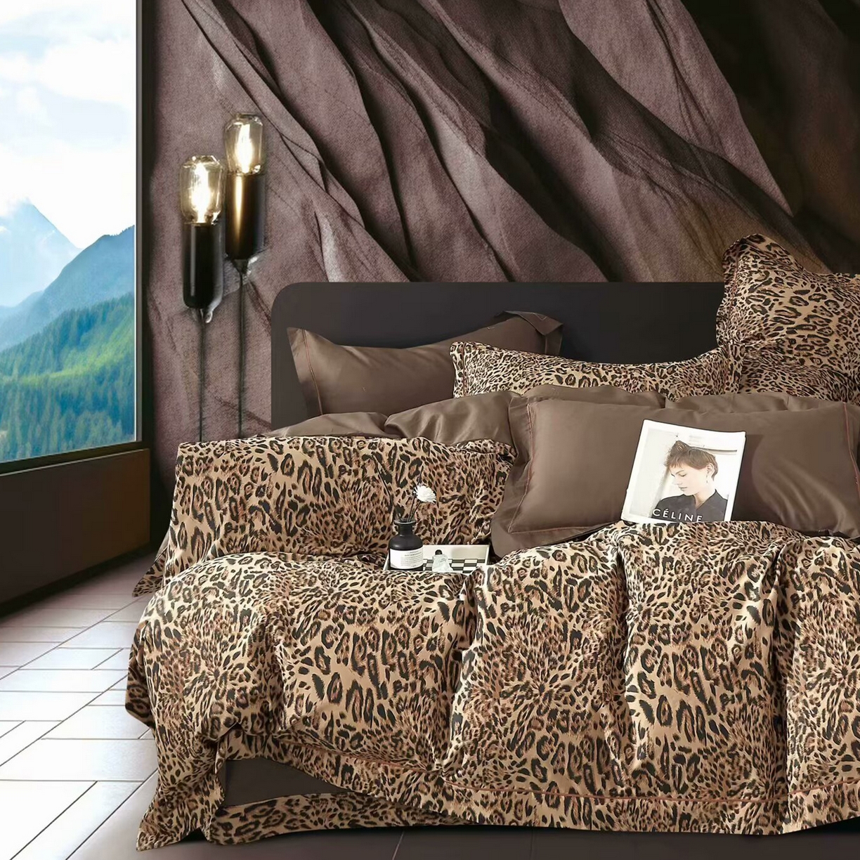 91家纺网 家纺一手货源 找家纺 （总）未来家居 JAMES KELLY （铂金凯丽）2025新款40支13376全棉印染铂金长绒棉四件套-系列5