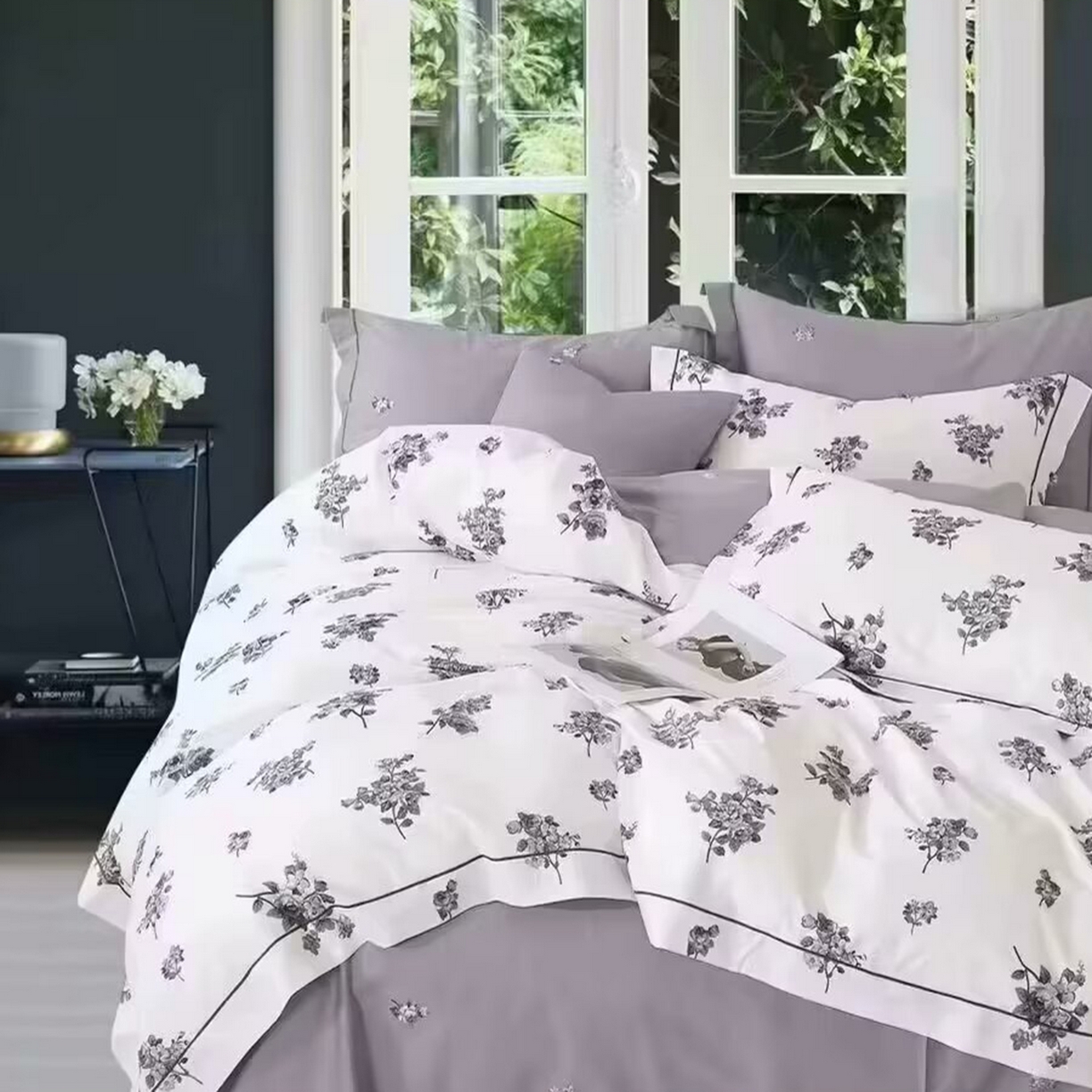 91家纺网 家纺一手货源 找家纺 （总）未来家居 JAMES KELLY （铂金凯丽）2025新款40支13376全棉印染铂金长绒棉四件套-系列5