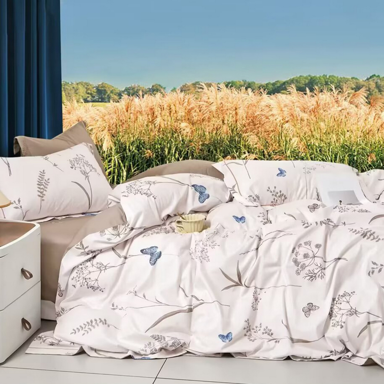 91家纺网 家纺一手货源 找家纺 （总）未来家居 JAMES KELLY （铂金凯丽）2025新款40支13376全棉印染铂金长绒棉四件套-系列5