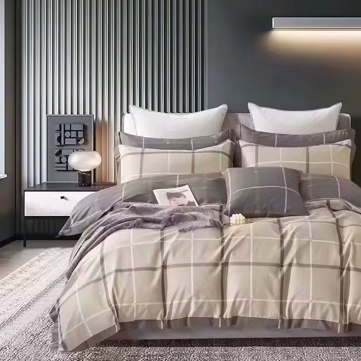 91家纺网 家纺一手货源 找家纺 （总）未来家居 JAMES KELLY （铂金凯丽）2025新款40支13376全棉印染铂金长绒棉四件套-系列5