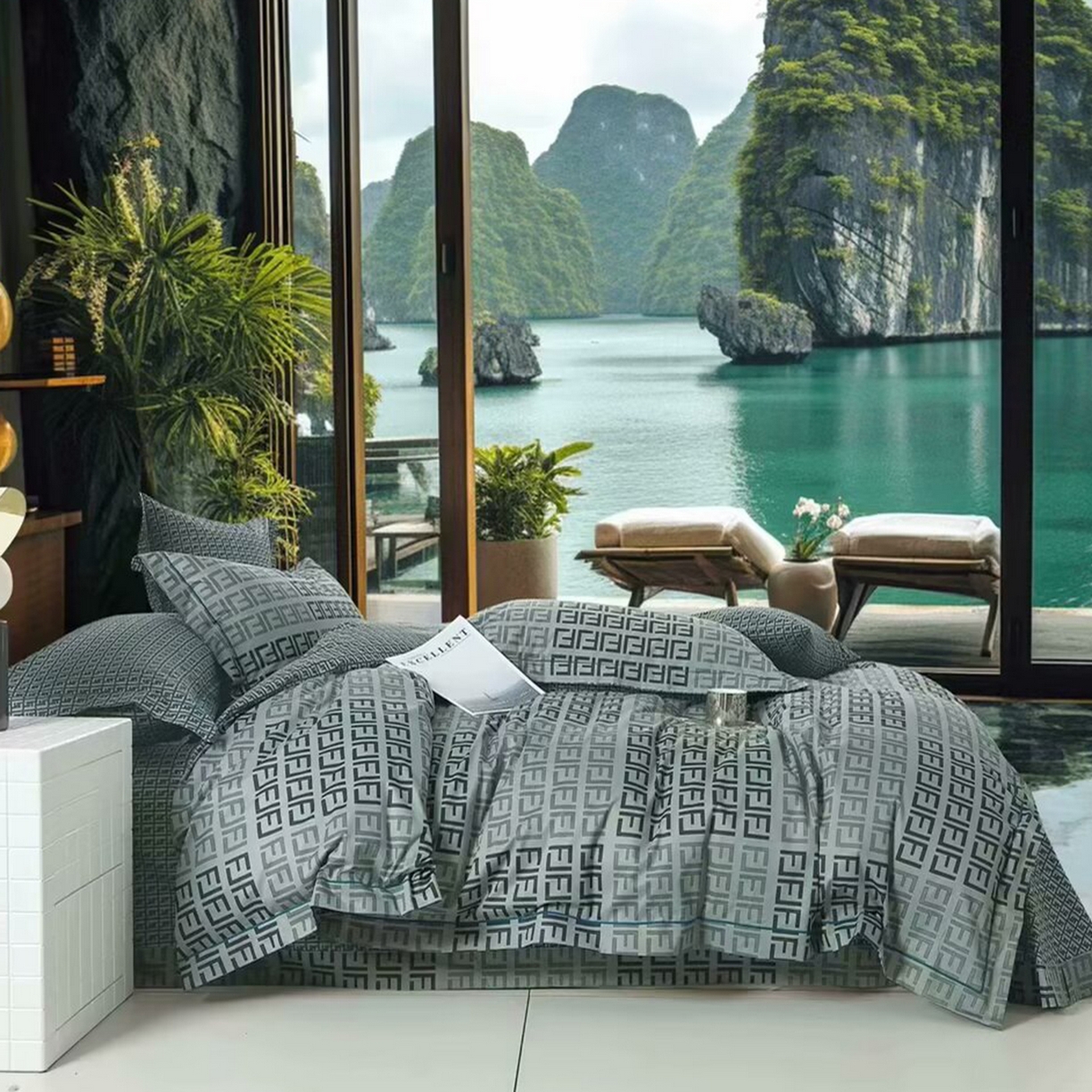 91家纺网 家纺一手货源 找家纺 （总）未来家居 JAMES KELLY （铂金凯丽）2025新款40支13376全棉印染铂金长绒棉四件套-系列5