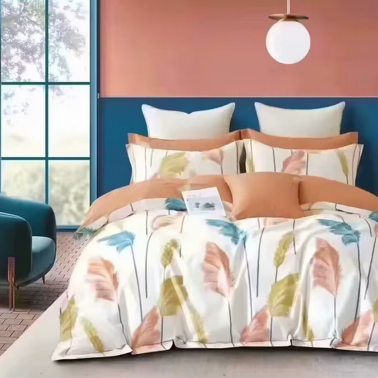 91家纺网 家纺一手货源 找家纺 （总）未来家居 JAMES KELLY （铂金凯丽）2025新款40支13376全棉印染铂金长绒棉四件套-系列5