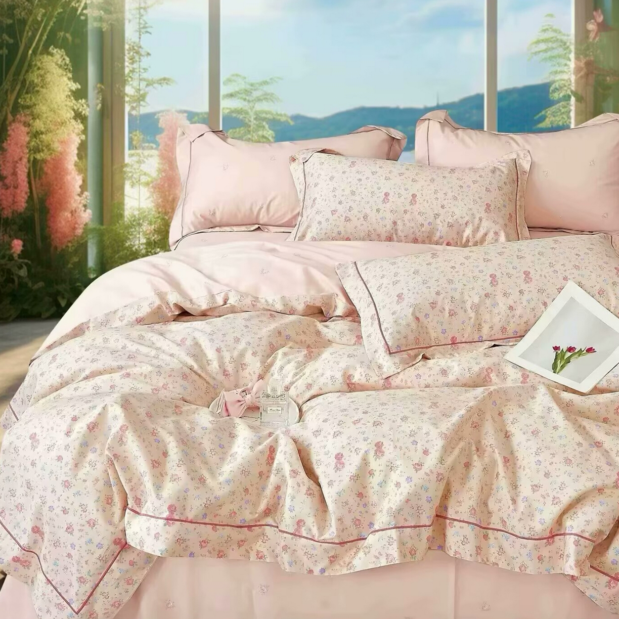 91家纺网 家纺一手货源 找家纺 （总）未来家居 JAMES KELLY （铂金凯丽）2025新款40支13376全棉印染铂金长绒棉四件套-系列5