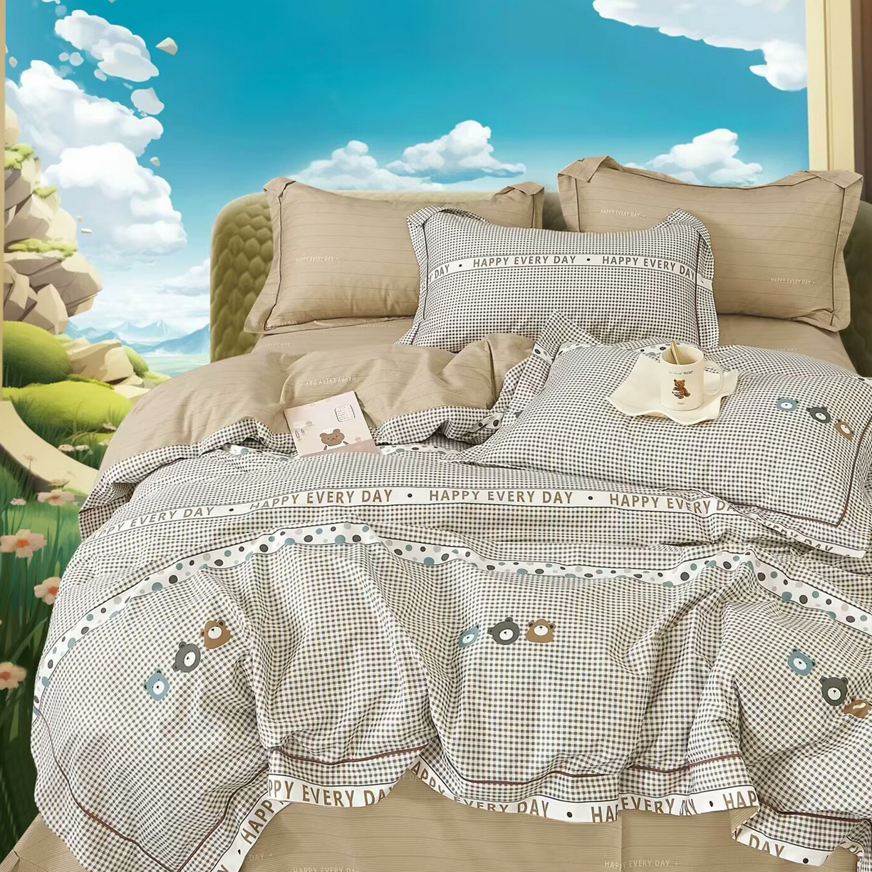 91家纺网 家纺一手货源 找家纺 （总）未来家居 JAMES KELLY （铂金凯丽）2025新款40支13376全棉印染铂金长绒棉四件套-系列5