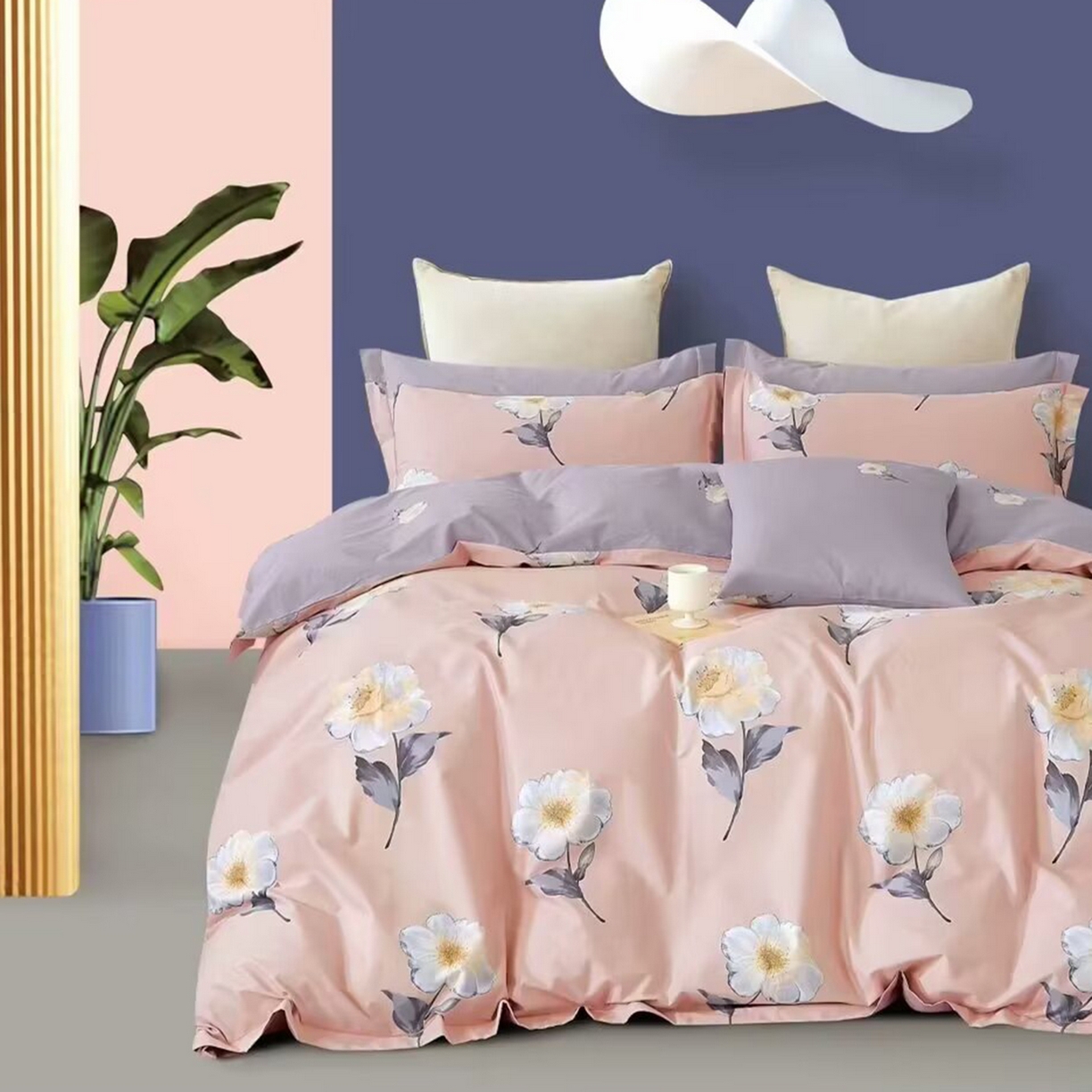 91家纺网 家纺一手货源 找家纺 （总）未来家居 JAMES KELLY （铂金凯丽）2025新款40支13376全棉印染铂金长绒棉四件套-系列5