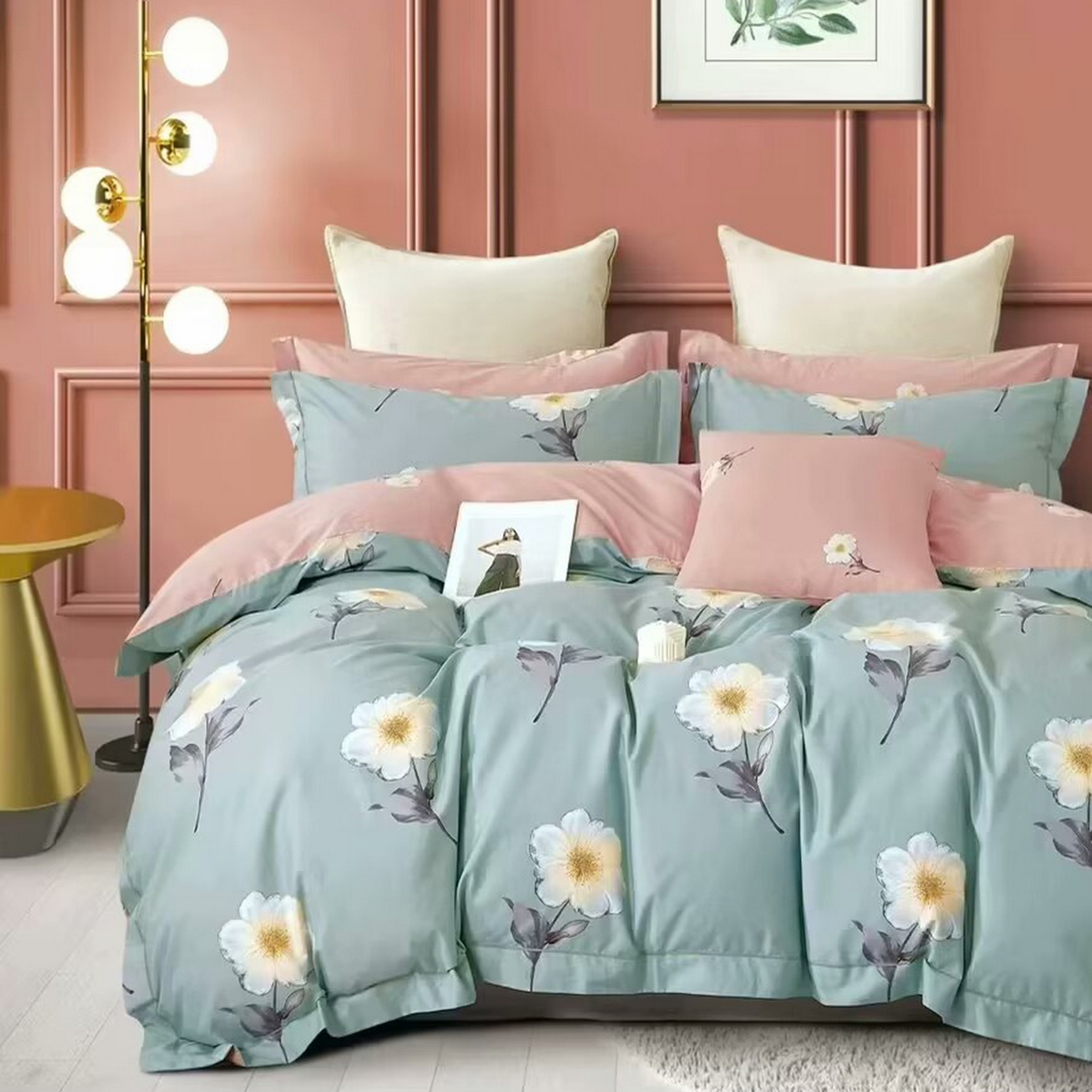 91家纺网 家纺一手货源 找家纺 （总）未来家居 JAMES KELLY （铂金凯丽）2025新款40支13376全棉印染铂金长绒棉四件套-系列5