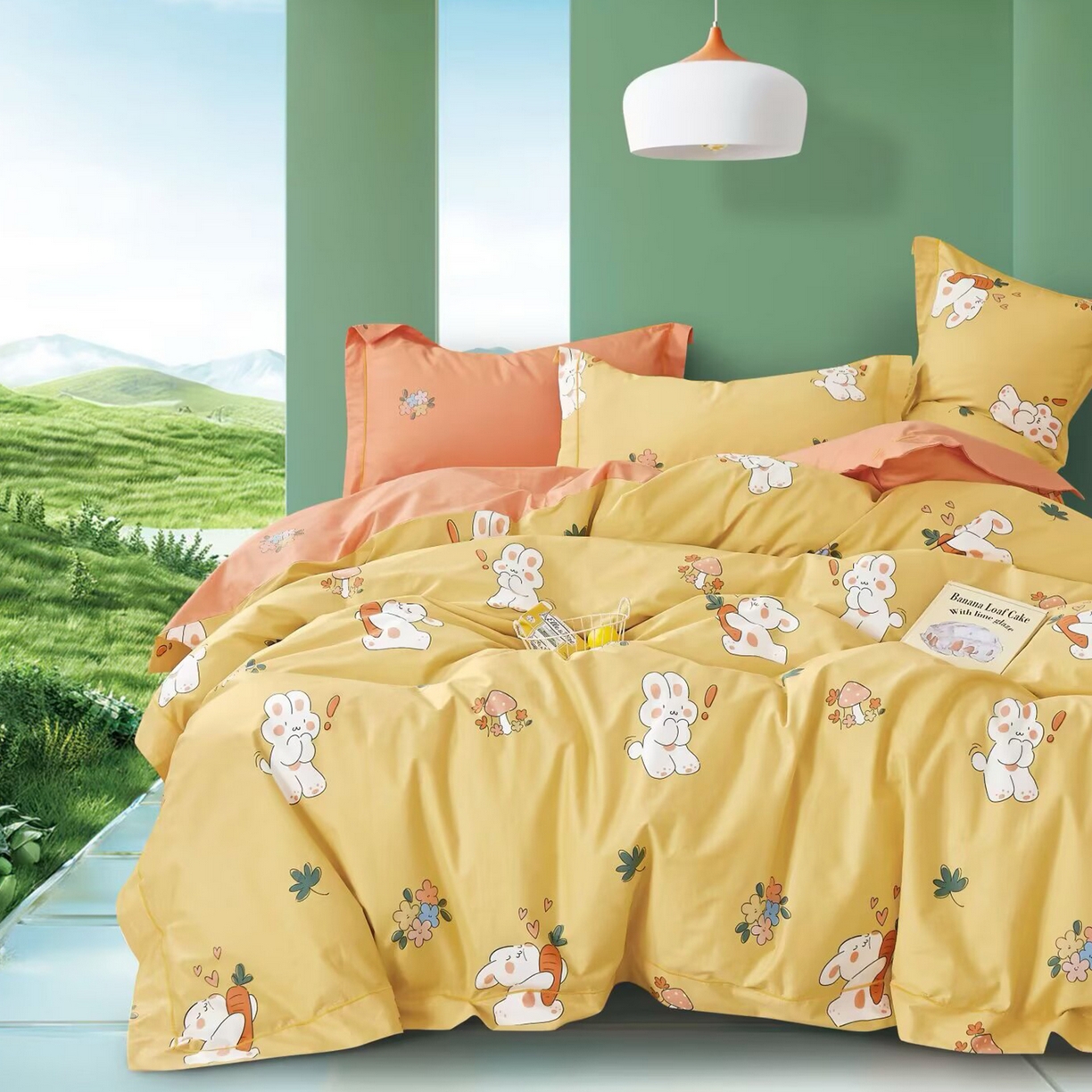 91家纺网 家纺一手货源 找家纺 （总）未来家居 JAMES KELLY （铂金凯丽）2025新款40支13376全棉印染铂金长绒棉四件套-系列5