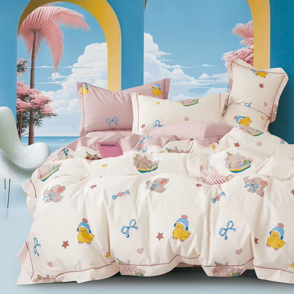 91家纺网 家纺一手货源 找家纺 （总）未来家居 JAMES KELLY （铂金凯丽）2025新款40支13376全棉印染铂金长绒棉四件套-系列5