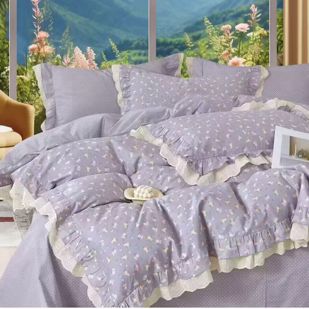 91家纺网 家纺一手货源 找家纺 （总）未来家居 JAMES KELLY （铂金凯丽）2025新款40支13376全棉印染铂金长绒棉四件套-系列5