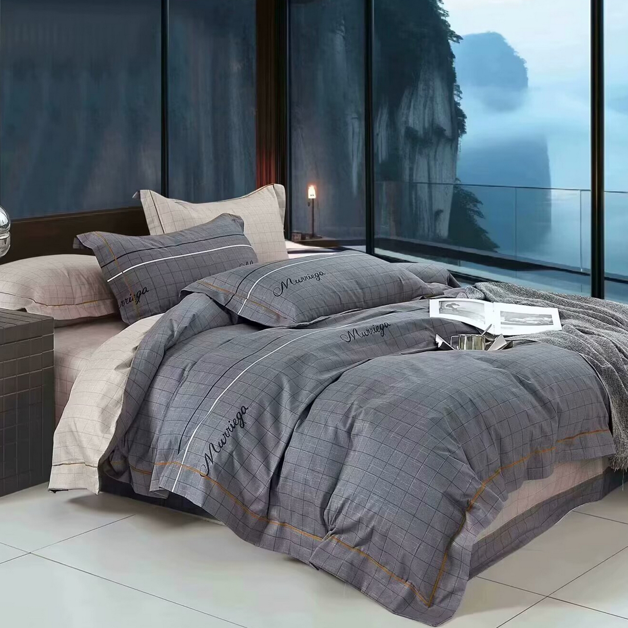 91家纺网 家纺一手货源 找家纺 （总）未来家居 JAMES KELLY （铂金凯丽）2025新款40支13376全棉印染铂金长绒棉四件套-系列5