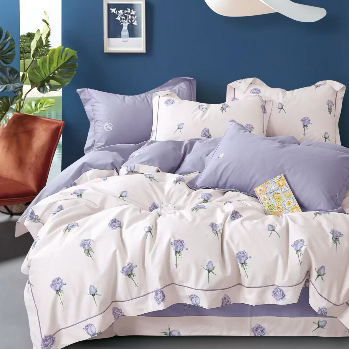 91家纺网 家纺一手货源 找家纺 （总）未来家居 JAMES KELLY （铂金凯丽）2025新款40支13376全棉印染铂金长绒棉四件套-系列5