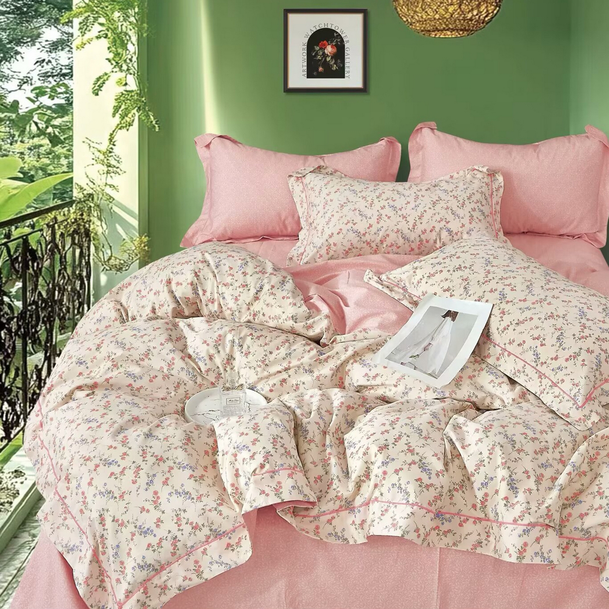 91家纺网 家纺一手货源 找家纺 （总）未来家居 JAMES KELLY （铂金凯丽）2025新款40支13376全棉印染铂金长绒棉四件套-系列5