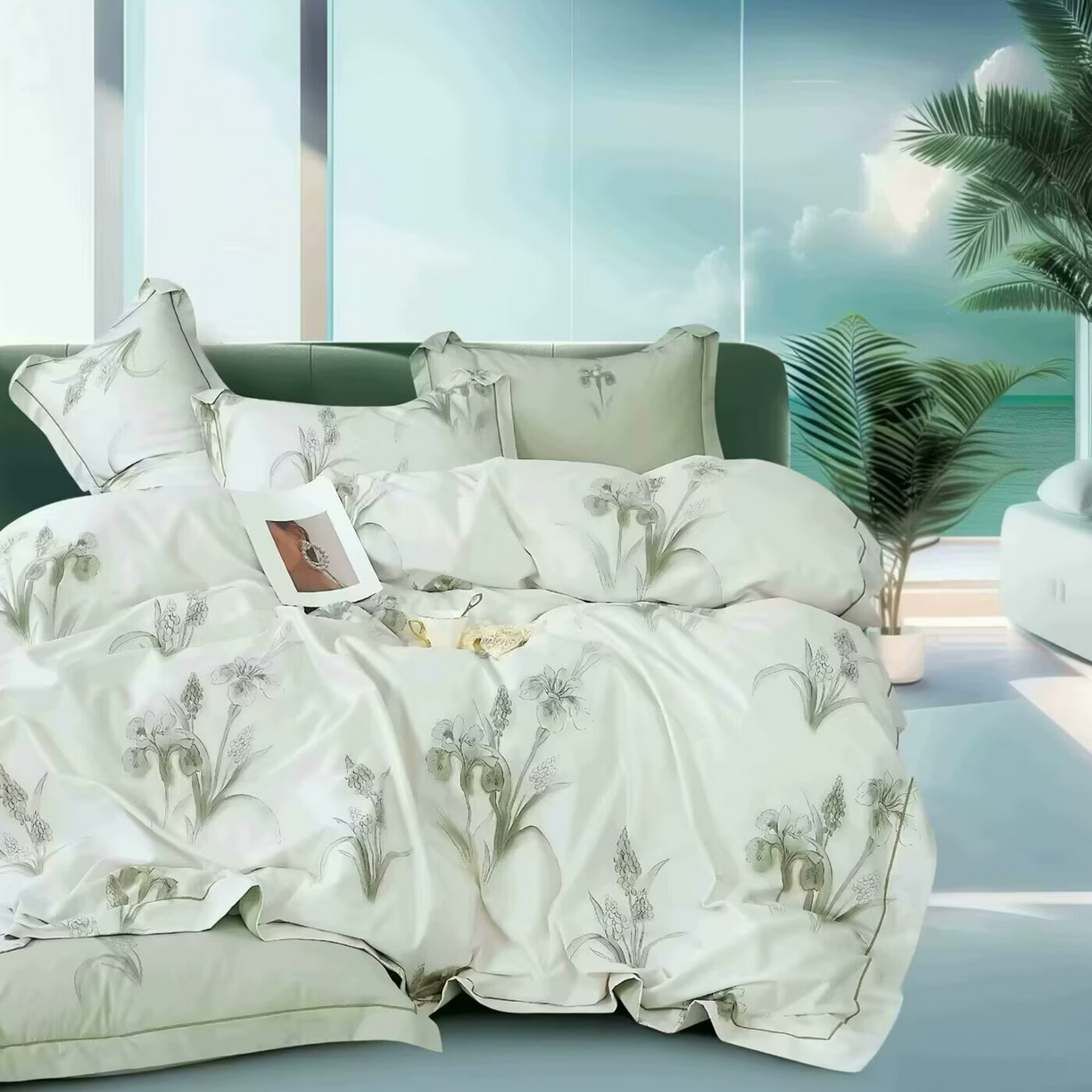 91家纺网 家纺一手货源 找家纺 （总）未来家居 JAMES KELLY （铂金凯丽）2025新款40支13376全棉印染铂金长绒棉四件套-系列5