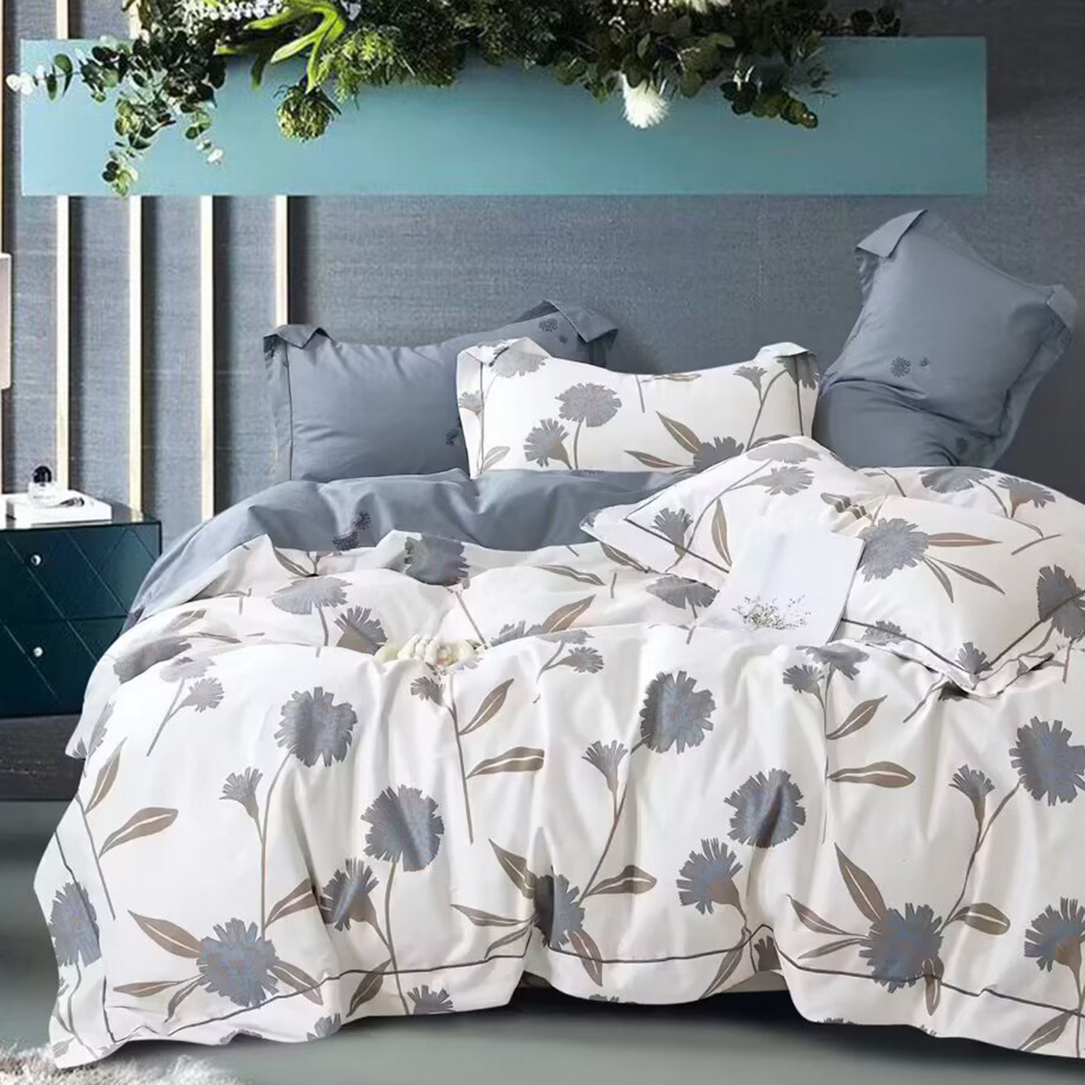 91家纺网 家纺一手货源 找家纺 （总）未来家居 JAMES KELLY （铂金凯丽）2025新款40支13376全棉印染铂金长绒棉四件套-系列5