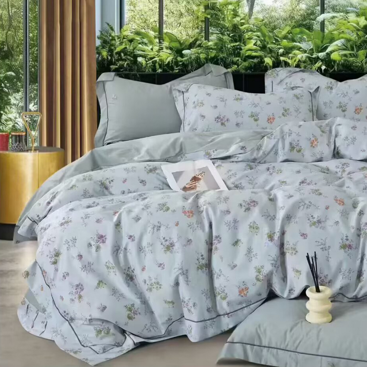 91家纺网 家纺一手货源 找家纺 （总）未来家居 JAMES KELLY （铂金凯丽）2025新款40支13376全棉印染铂金长绒棉四件套-系列5