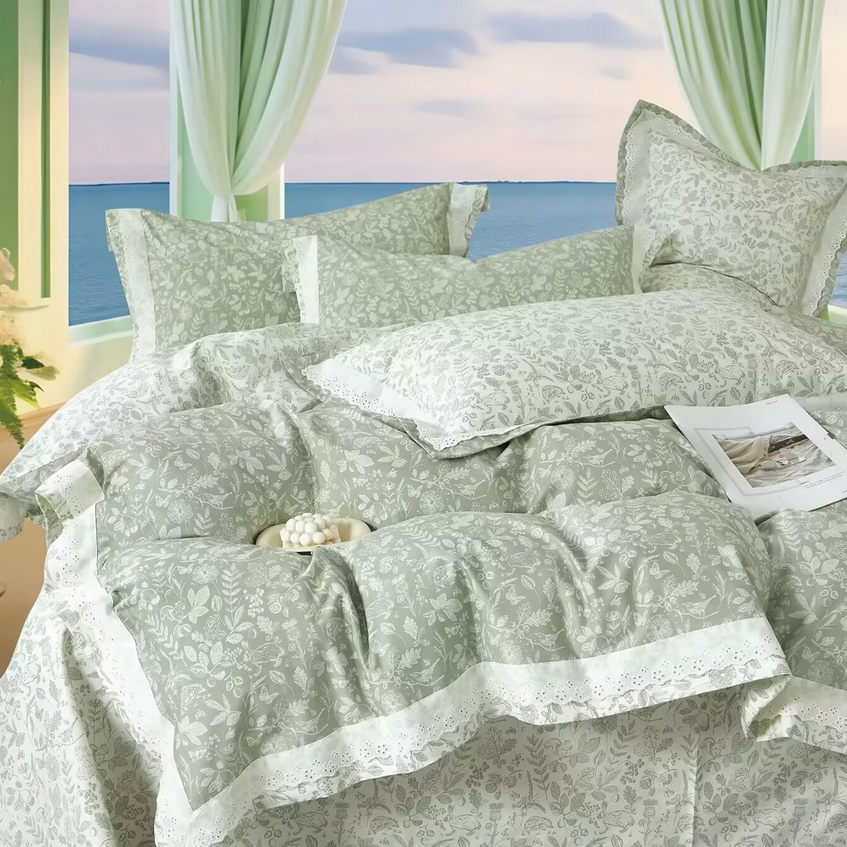 91家纺网 家纺一手货源 找家纺 （总）未来家居 JAMES KELLY （铂金凯丽）2025新款40支13376全棉印染铂金长绒棉四件套-系列5