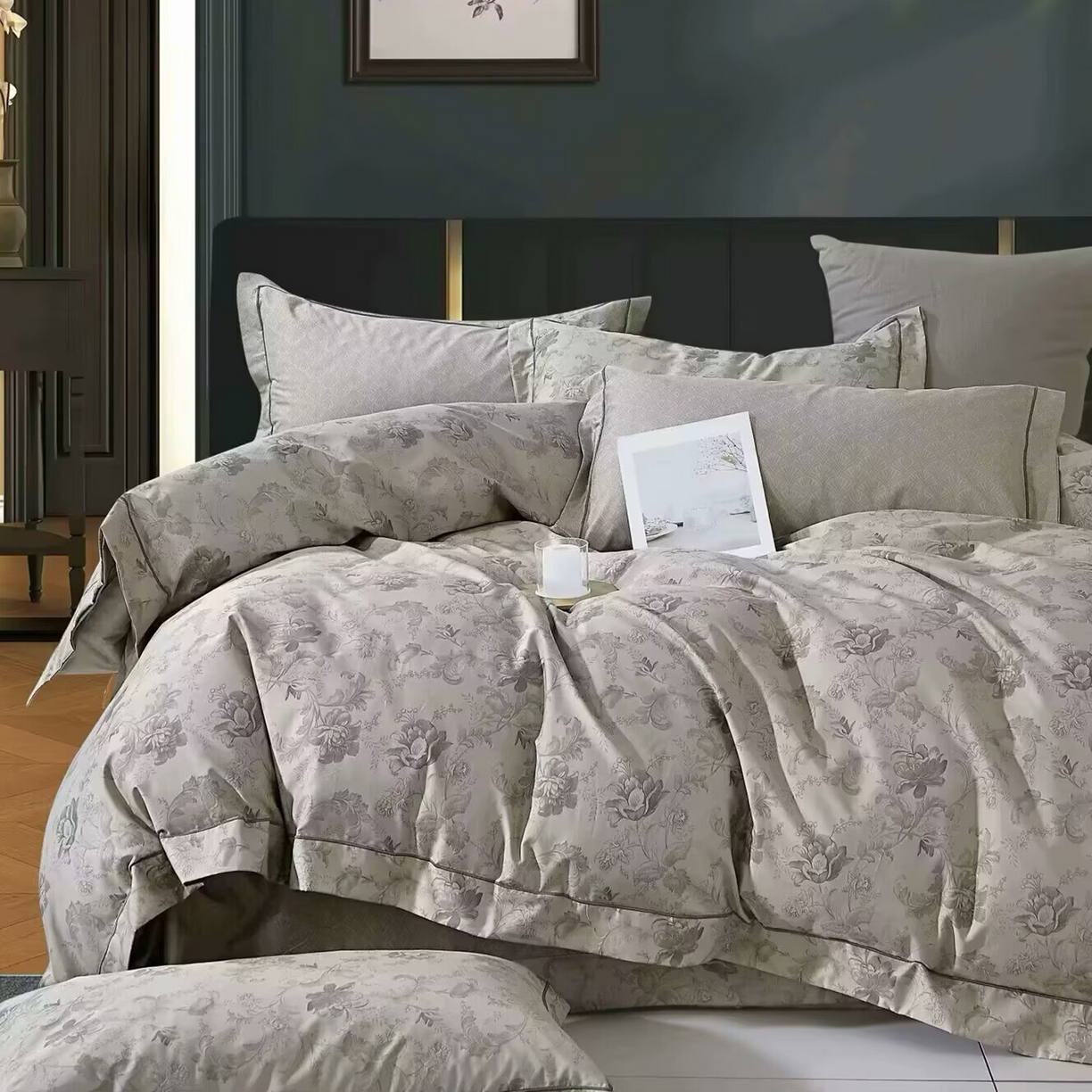 91家纺网 家纺一手货源 找家纺 （总）未来家居 JAMES KELLY （铂金凯丽）2025新款40支13376全棉印染铂金长绒棉四件套-系列5