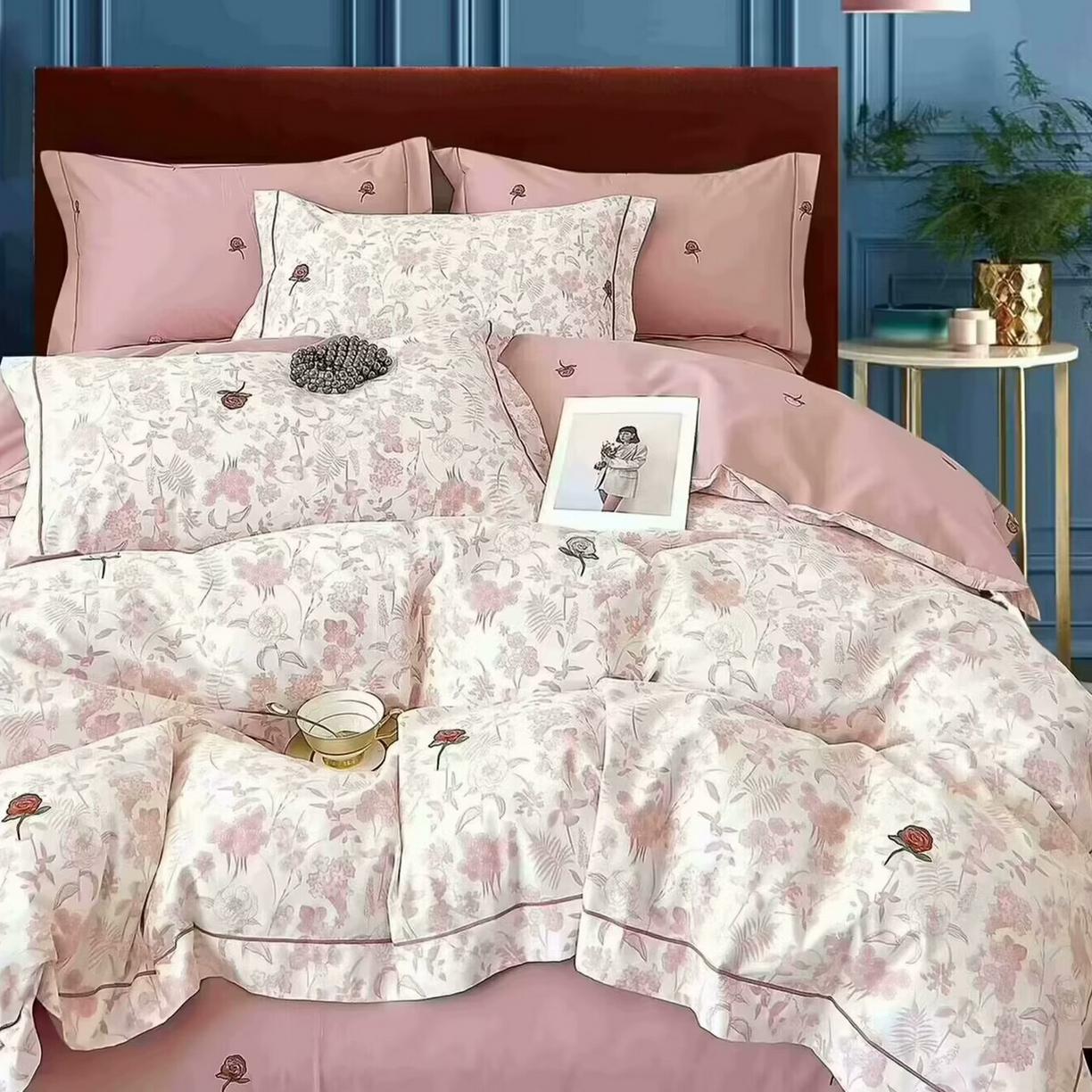 91家纺网 家纺一手货源 找家纺 （总）未来家居 JAMES KELLY （铂金凯丽）2025新款40支13376全棉印染铂金长绒棉四件套-系列5