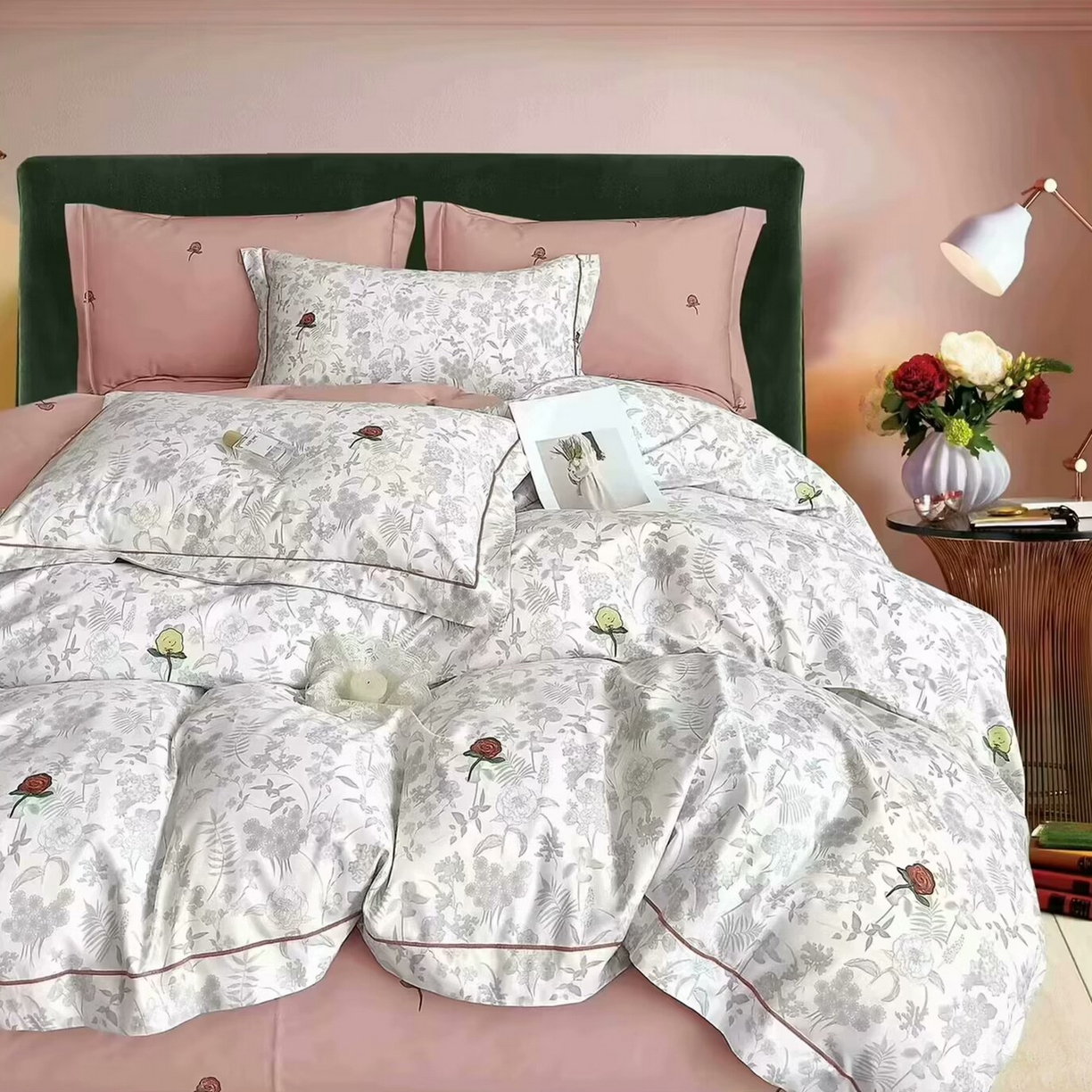 91家纺网 家纺一手货源 找家纺 （总）未来家居 JAMES KELLY （铂金凯丽）2025新款40支13376全棉印染铂金长绒棉四件套-系列5