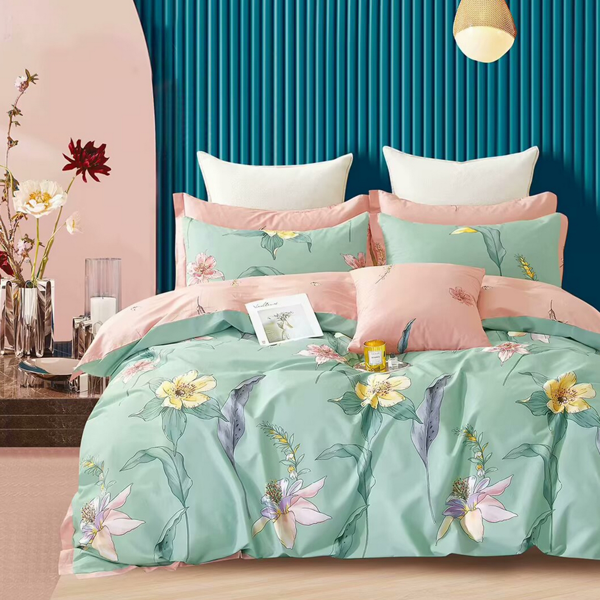 91家纺网 家纺一手货源 找家纺 （总）未来家居 JAMES KELLY （铂金凯丽）2025新款40支13376全棉印染铂金长绒棉四件套-系列5