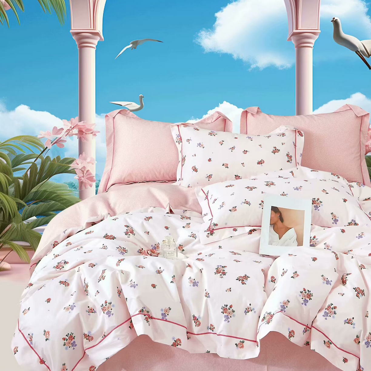 91家纺网 家纺一手货源 找家纺 （总）未来家居 JAMES KELLY （铂金凯丽）2025新款40支13376全棉印染铂金长绒棉四件套-系列5