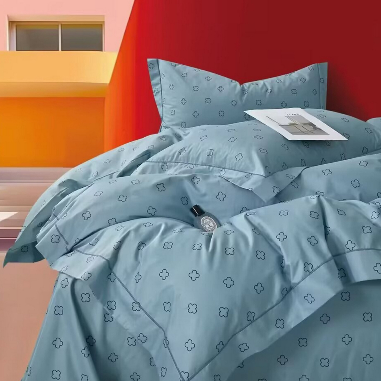 91家纺网 家纺一手货源 找家纺 （总）未来家居 JAMES KELLY （铂金凯丽）2025新款40支13376全棉印染铂金长绒棉四件套-系列5