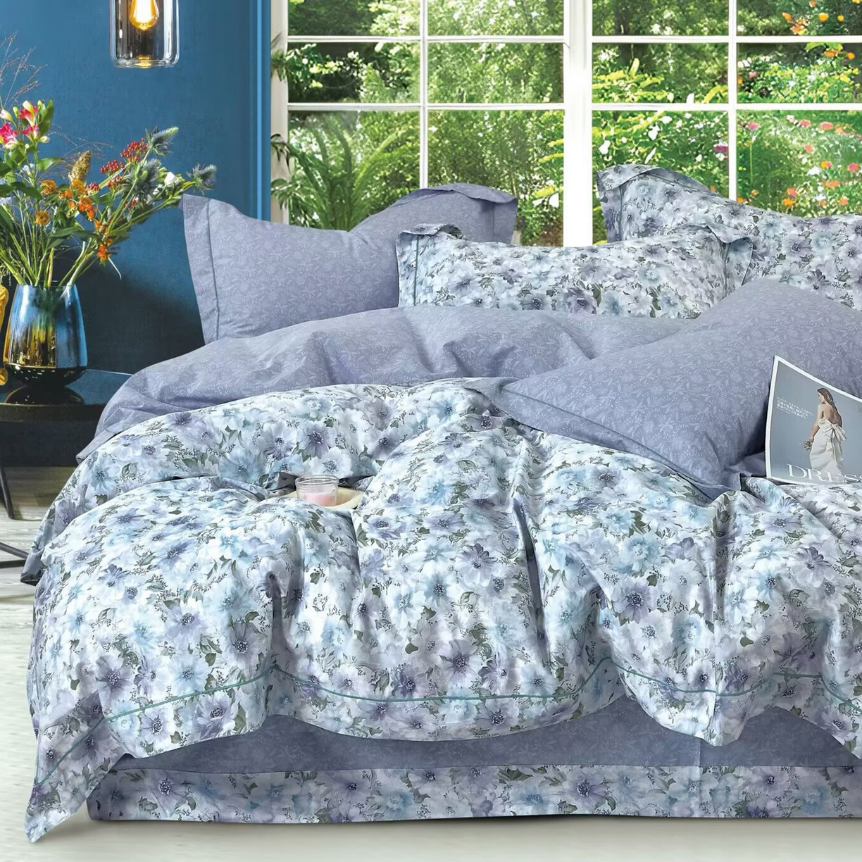 91家纺网 家纺一手货源 找家纺 （总）未来家居 JAMES KELLY （铂金凯丽）2025新款40支13376全棉印染铂金长绒棉四件套-系列5