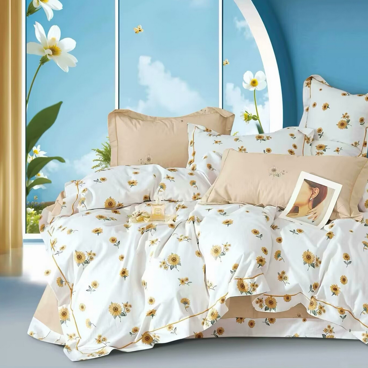 91家纺网 家纺一手货源 找家纺 （总）未来家居 JAMES KELLY （铂金凯丽）2025新款40支13376全棉印染铂金长绒棉四件套-系列5