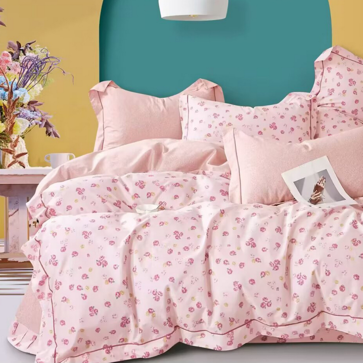 91家纺网 家纺一手货源 找家纺 （总）未来家居 JAMES KELLY （铂金凯丽）2025新款40支13376全棉印染铂金长绒棉四件套-系列5