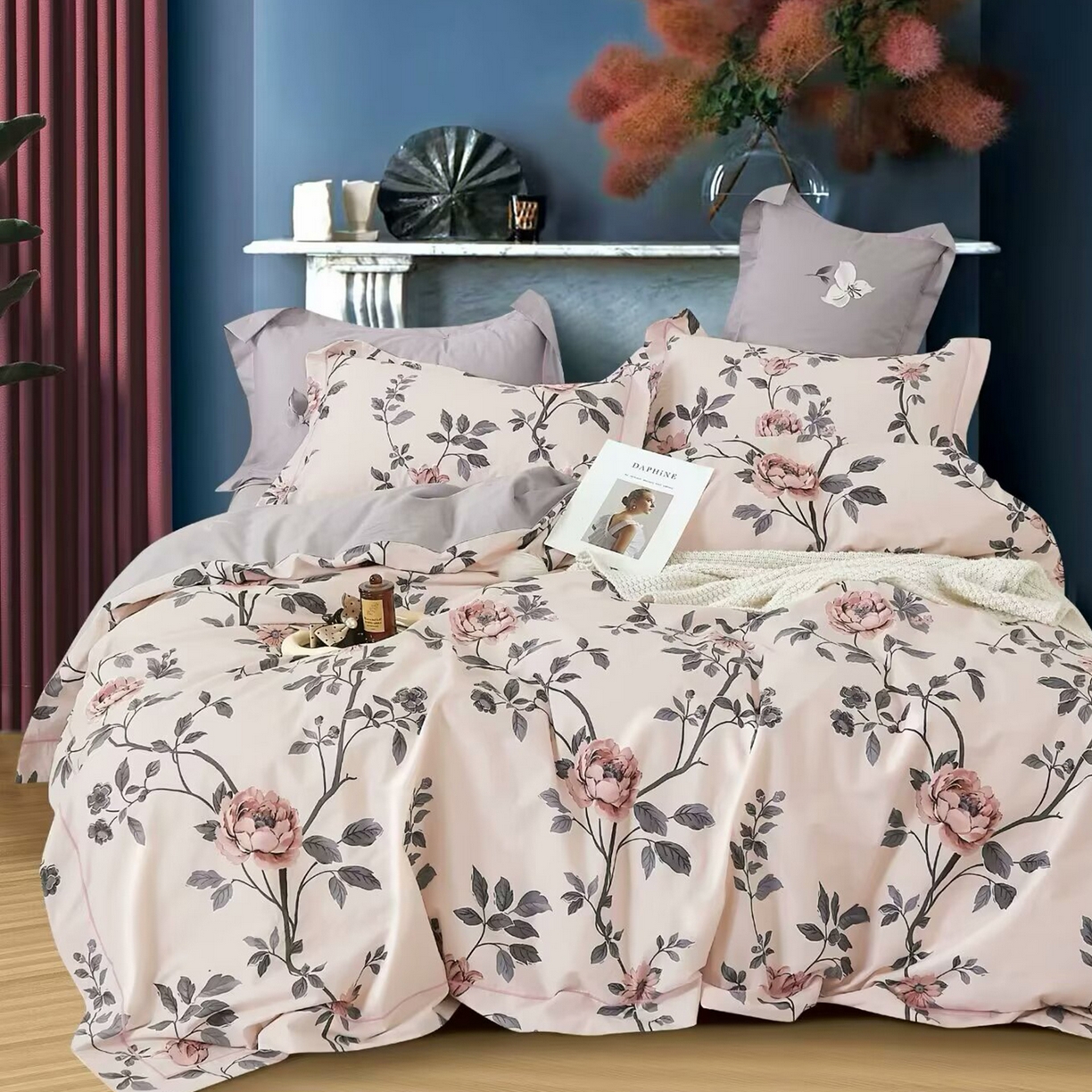 91家纺网 家纺一手货源 找家纺 （总）未来家居 JAMES KELLY （铂金凯丽）2025新款40支13376全棉印染铂金长绒棉四件套-系列5