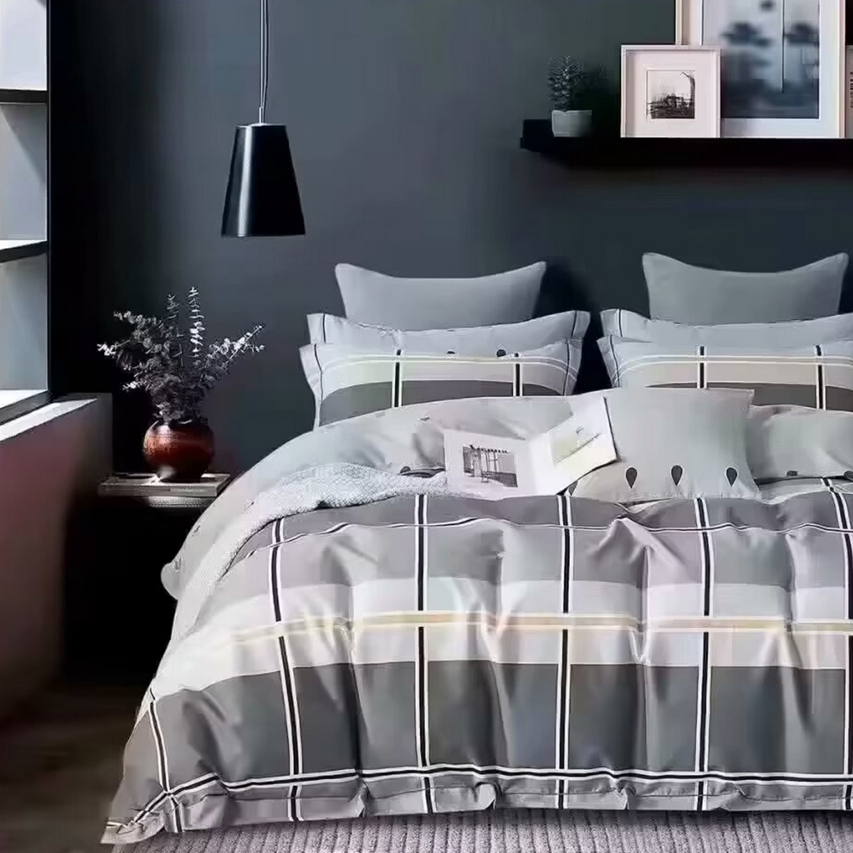 91家纺网 家纺一手货源 找家纺 （总）未来家居 JAMES KELLY （铂金凯丽）2025新款40支13376全棉印染铂金长绒棉四件套-系列5