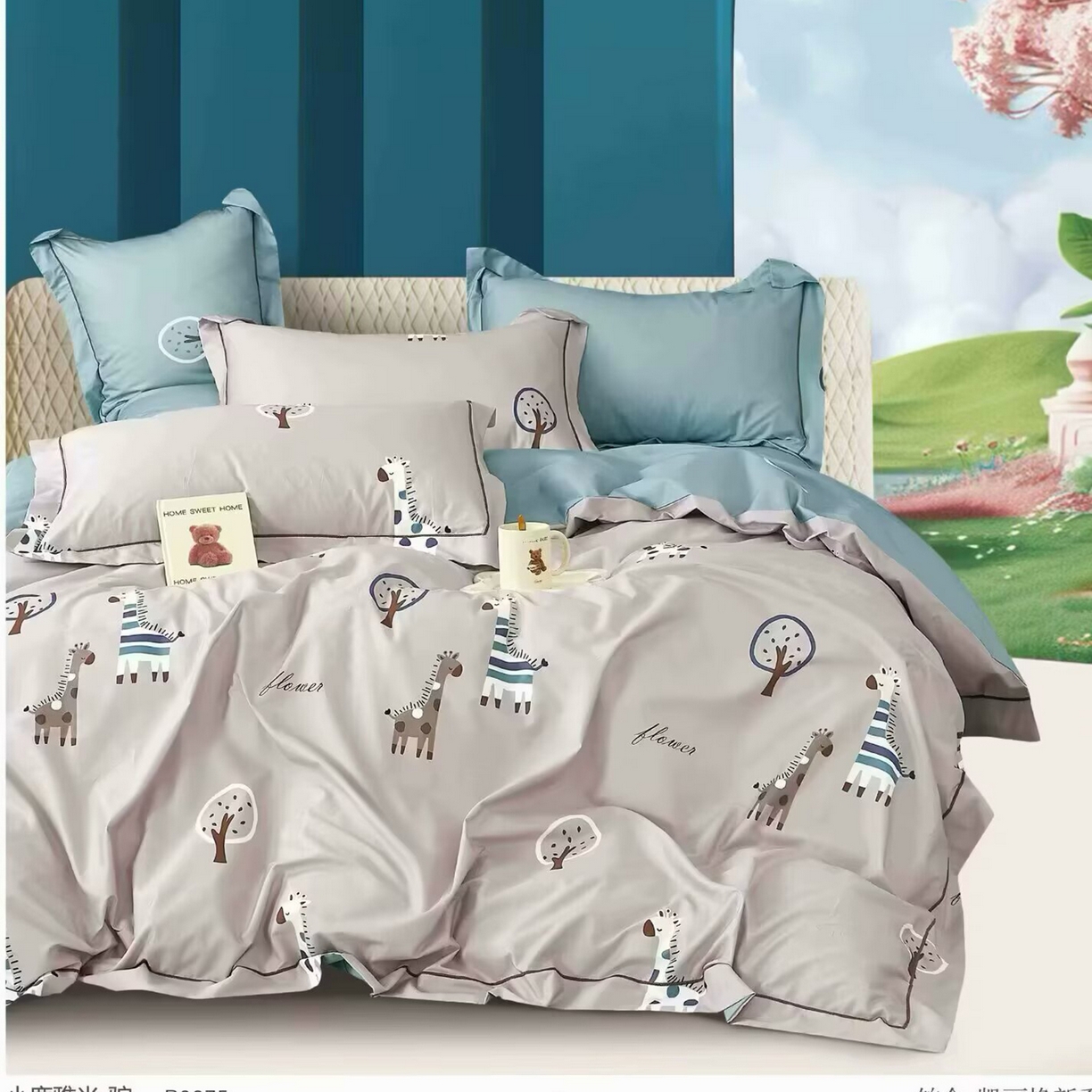 91家纺网 家纺一手货源 找家纺 （总）未来家居 JAMES KELLY （铂金凯丽）2025新款40支13376全棉印染铂金长绒棉四件套-系列5