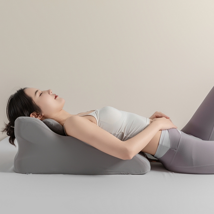 91家纺网 家纺一手货源 找家纺 腾超家纺 2025新款凉感丝人体工学趴睡枕枕头枕芯 灰色