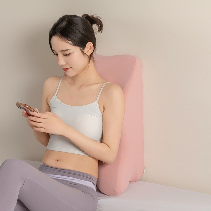 91家纺网 家纺一手货源 找家纺 腾超家纺 2025新款凉感丝人体工学趴睡枕枕头枕芯 粉色