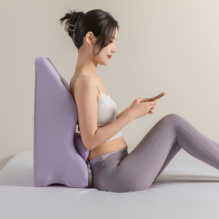 91家纺网 家纺一手货源 找家纺 腾超家纺 2025新款凉感丝人体工学趴睡枕枕头枕芯 紫色