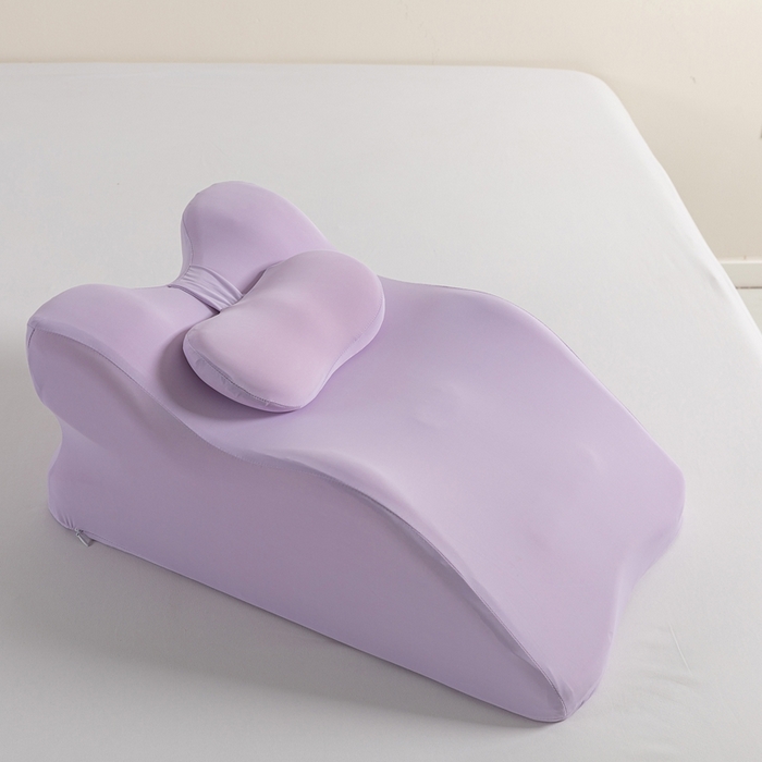 91家纺网 家纺一手货源 找家纺 腾超家纺 2025新款凉感丝人体工学趴睡枕枕头枕芯 紫色