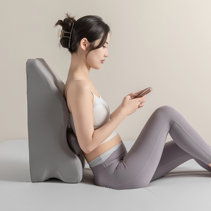 91家纺网 家纺一手货源 找家纺 腾超家纺 2025新款凉感丝人体工学趴睡枕枕头枕芯 灰色